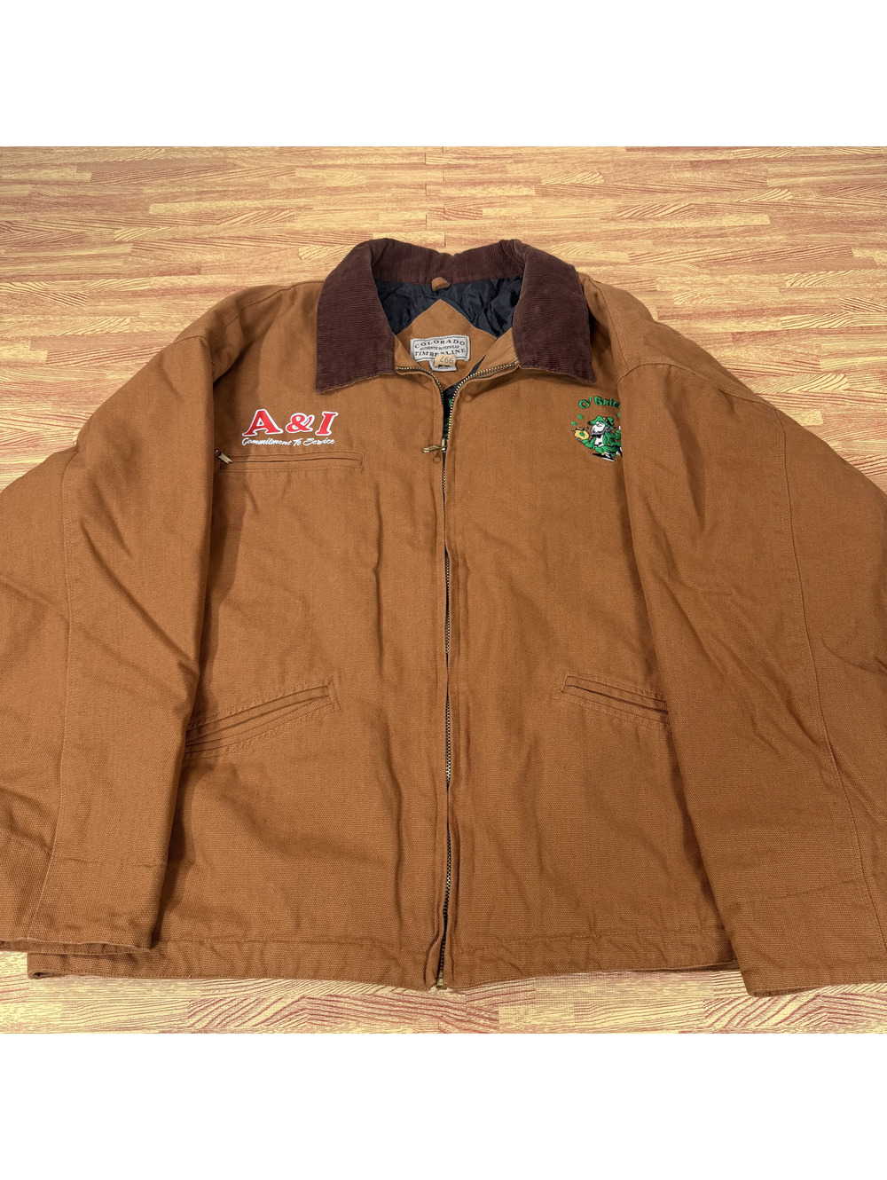 Colorado Timberline Jacket Mens 3XL Brown Canvas Workwear Embroidered Truck